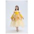 Baby Girl Stylish Pretty Tutu Princess Dress Halloween Christmas Performance Dress with Gloves yellow 110cm