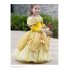 Baby Girl Stylish Pretty Tutu Princess Dress Halloween Christmas Performance Dress with Gloves yellow 140cm