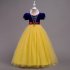 Baby Girl Stylish Tutu Princess Dress Lovely Bowknot Decoration Dress for Halloween  yellow 140cm
