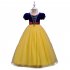 Baby Girl Stylish Tutu Princess Dress Lovely Bowknot Decoration Dress for Halloween  yellow 130cm