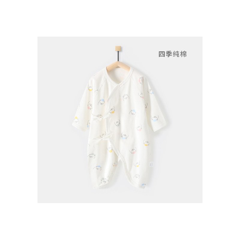 Baby Girls Boys Romper Casual Long Sleeves Cute Printing Cotton Breathable Jumpsuit For 0-6 Months Newborn little bear 1-3M 59cm