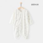 Baby Girls Boys Romper Casual Long Sleeves Cute Printing Cotton Breathable Jumpsuit For 0 6 Months Newborn white clouds 1 3M 59cm