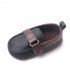 Baby Girls Boys Shoes Pu Leather Casual Breathable Anti slip Soft Soles Low Top First Walking Shoes For Infant Khaki 9 12M sole length 13cm
