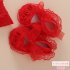 Baby Girls Infant Lace Party Wedding Dress Gown with Headband and Shoes Set   Red dress   shoes   hair band 3M 0 3 months