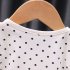 Baby Girls Short Sleeves Dress Summer Sweet Polka Dot Floral Printing Cotton Dress For 1 3 Years Old Kids yellow 30 36M 110