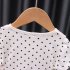Baby Girls Summer Dress Polka Dot Print Round Neck Short Sleeve Princess Dresses Fake Two Pieces yellow 24 30M 100