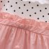 Baby Girls Summer Dress Polka Dot Print Round Neck Short Sleeve Princess Dresses Fake Two Pieces yellow 24 30M 100