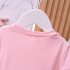 Baby Girls Summer Dress Polka Dot Print Round Neck Short Sleeve Bow Princess Dress Fake Two Pieces pink 30 36M 110