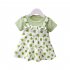 Baby Girls Summer Dress Polka Dot Print Round Neck Short Sleeve Bow Princess Dress Fake Two Pieces pink 30 36M 110