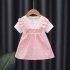 Baby Girls Summer Dress Short Sleeve Round Neck Princess Dresses Summer Clothes Outfit For Toddler Girls Purple 18 24M 90