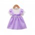 Baby Girls Summer Dress Short Sleeve Round Neck Princess Dresses Summer Clothes Outfit For Toddler Girls yellow 24 30M 100