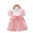 Baby Girls Summer Princess Dress Polka Dot Print Short Sleeve Round Neck Dress Summer Clothes Outfit yellow 12 18M M