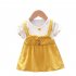 Baby Girls Summer Princess Dress Polka Dot Print Short Sleeve Round Neck Dress Summer Clothes Outfit orange 24 30M XL