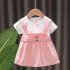 Baby Girls Summer Princess Dress Polka Dot Print Short Sleeve Round Neck Dress Summer Clothes Outfit orange 24 30M XL