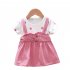 Baby Girls Summer Princess Dress Polka Dot Print Short Sleeve Round Neck Dress Summer Clothes Outfit yellow 12 18M M
