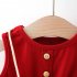 Baby Girls Summer Sleeveless Dress Cute Lace Princess Sundress Casual Cotton Skirt For 1 3 Years Old Girls wine red HEIGHT 90CM