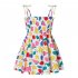 Baby Girls Summer Sling Dress Sleeveless Spaghetti Straps Mini Dress Sundress Children Clothing For 1 8 Years fruit flower 2 3Y 100