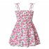 Baby Girls Summer Sling Dress Sleeveless Spaghetti Straps Mini Dress Sundress Children Clothing For 1 8 Years fruit flower 4 5Y 110
