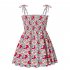 Baby Girls Summer Sling Dress Sleeveless Spaghetti Straps Mini Dress Sundress Children Clothing For 1 8 Years fruit flower 4 5Y 110