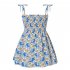 Baby Girls Summer Sling Dress Sleeveless Spaghetti Straps Mini Dress Sundress Children Clothing For 1 8 Years fruit flower 4 5Y 110