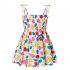 Baby Girls Summer Sling Dress Sleeveless Spaghetti Straps Mini Dress Sundress Children Clothing For 1 8 Years fruit flower 4 5Y 110