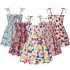 Baby Girls Summer Sling Dress Sleeveless Spaghetti Straps Mini Dress Sundress Children Clothing For 1 8 Years fruit flower 4 5Y 110