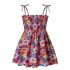 Baby Girls Summer Sling Dress Sleeveless Spaghetti Straps Mini Dress Sundress Children Clothing For 1 8 Years fruit flower 2 3Y 100