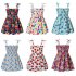Baby Girls Summer Sling Dress Sleeveless Spaghetti Straps Mini Dress Sundress Children Clothing For 1 8 Years aster flower 6 7Y 120