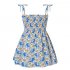 Baby Girls Summer Sling Dress Sleeveless Spaghetti Straps Mini Dress Sundress Children Clothing For 1 8 Years blue tomato 1 2Y 90