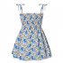 Baby Girls Summer Sling Dress Sleeveless Spaghetti Straps Mini Dress Sundress Children Clothing For 1 8 Years Aster flower 2 7 8Y 130