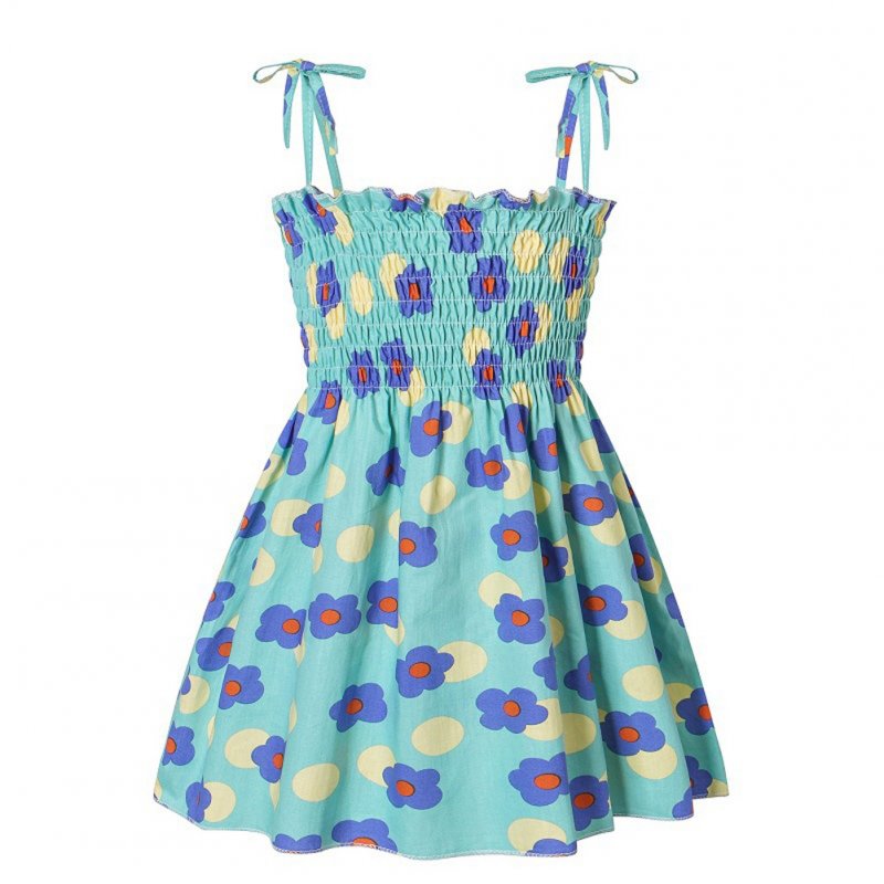Baby Girls Summer Sling Dress Sleeveless Spaghetti Straps Mini Dress Sundress Children Clothing For 1-8 Years cotton rose 4-5Y 110
