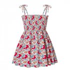 Baby Girls Summer Sling Dress Sleeveless Spaghetti Straps Mini Dress Sundress Children Clothing For 1-8 Years red tomato 2-3Y 100