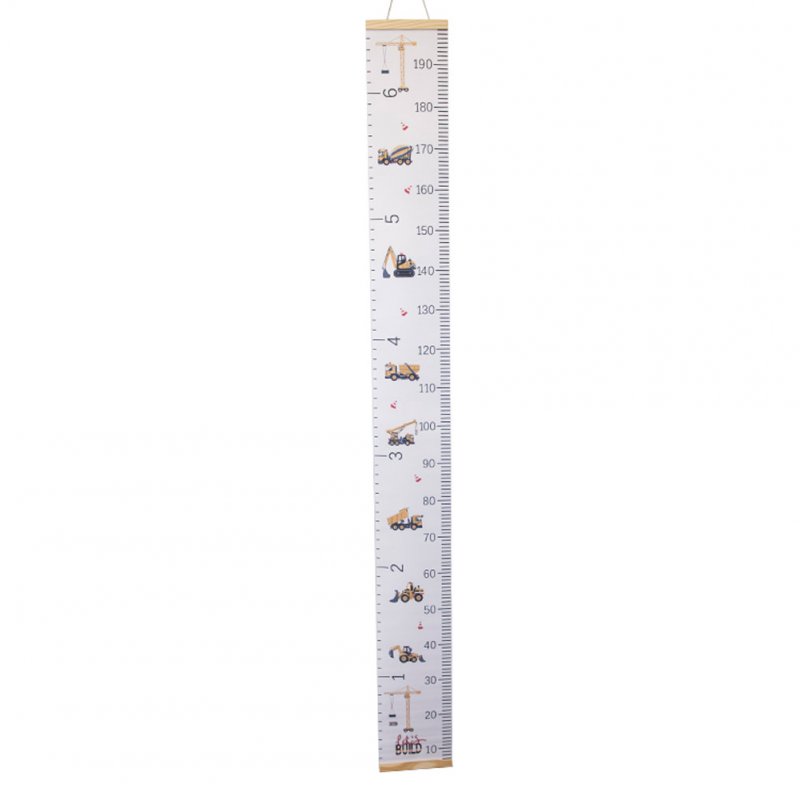 Baby Growth Chart Handing Ruler Wall Decor for Kids Removable Growth Height Chart Excavator_20*200