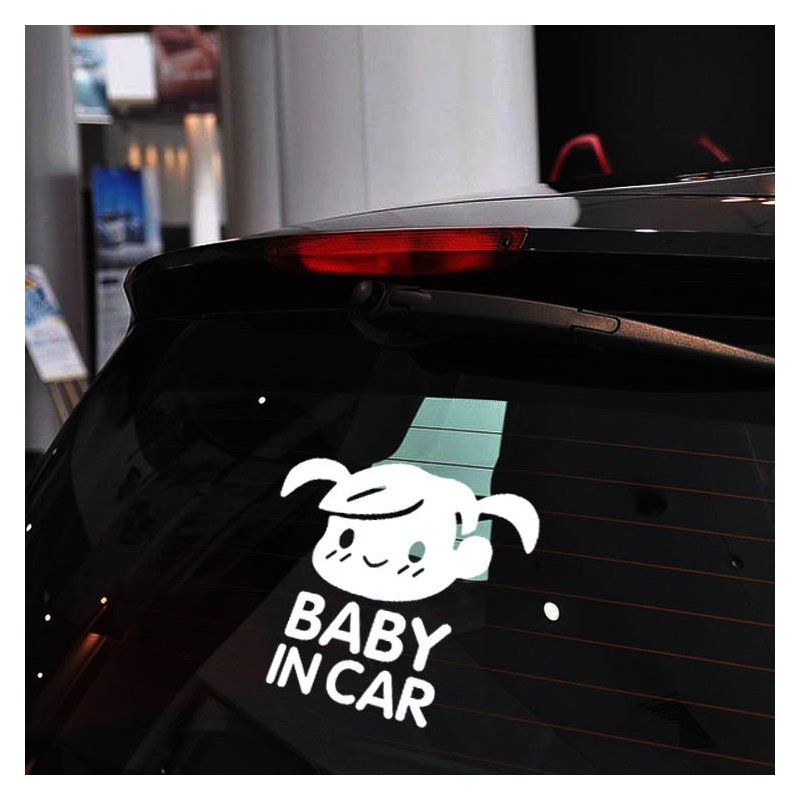 Baby In Car Letters Type Sticker