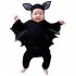 Baby Infant Bat Shape Cartoon Romper   Cap Set Halloween Costume gray 70cm