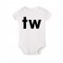 Baby Jumpsuit Cotton Alphabet  Printed Long sleeve  Romper for 0 18M Babies White tw M