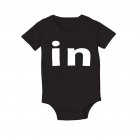 Baby Jumpsuit Cotton Alphabet  Printed Long-sleeve Romper for 0-18M Babies Black in_XL
