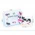 Baby Kids Cognition Puzzle Toys Toddler Iron Box Cards Matching Game Cognitive Card  animal