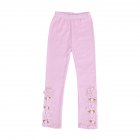 Baby Leggings For 3 9 Years Old Soft Girl Pants Cotton Lace Embroidery Cotton Leggings Pink 130cm