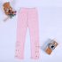 Baby Leggings For 3 9 Years Old Soft Girl Pants Cotton Lace Embroidery Cotton Leggings Pink 140cm