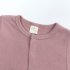 Baby Long Sleeves Jumpsuit Newborn Cotton Single Breasted Simple Solid Color Romper For 0 1 Years Old Kids pink 3 6M 6