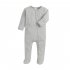 Baby Long Sleeves Jumpsuit Newborn Cotton Single Breasted Simple Solid Color Romper For 0 1 Years Old Kids dark gray 0 3M 3