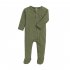 Baby Long Sleeves Jumpsuit Newborn Cotton Single Breasted Simple Solid Color Romper For 0 1 Years Old Kids green 0 3M 3