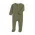 Baby Long Sleeves Jumpsuit Newborn Cotton Single Breasted Simple Solid Color Romper For 0 1 Years Old Kids green 3 6M 6