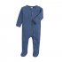 Baby Long Sleeves Jumpsuit Newborn Cotton Single Breasted Simple Solid Color Romper For 0 1 Years Old Kids blue 6 9M 9