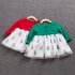 Baby Long Sleeves Romper Mesh Skirt Round Neck Breathable Cotton Bodysuit Skirt For 0 3 Years Old Girls green 0 3M 59