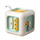 Baby Magic Cube Toys Password Lock Drawer Rotating Clock Rotating Fan Early Educational Toys Gifts For Boys Girls Green