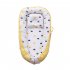 Baby Nest  Bed With  Pillow Portable Crib Travel Bed Infant Toddler Cotton Cradle For  Newborn Yellow crown hdj 50 85