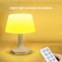 Baby Night Light With USB Charging Cable Remote Control Transparent Lampshade Rechargeable Table Lamp Bedside Table Lamp For Bedroom Living Room Bar Office Manu