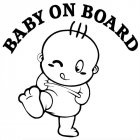 Baby On Board Cute Car Stickers Fashion Warning Decals